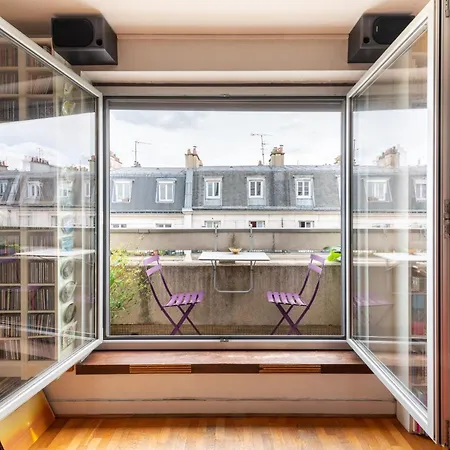 Trendy 1bd Retreat With Patio Goutte D'or Lägenhet Paris